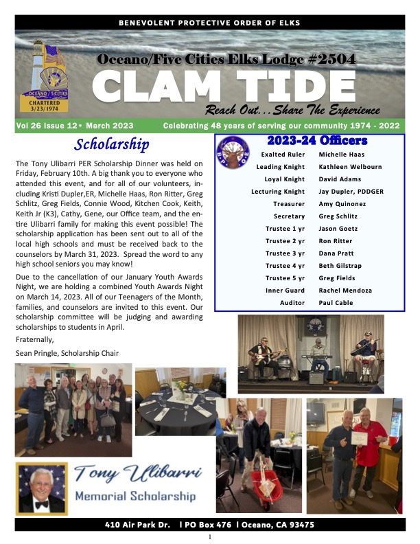 CLAM TIDE - July 2022