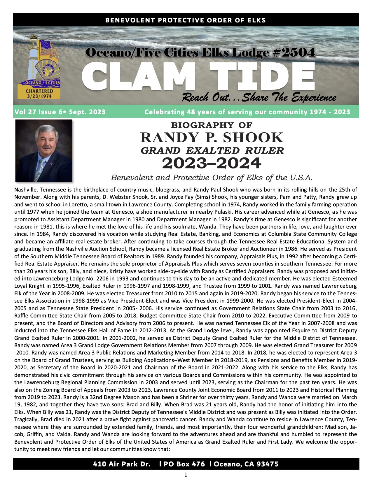 CLAM TIDE - September 2023